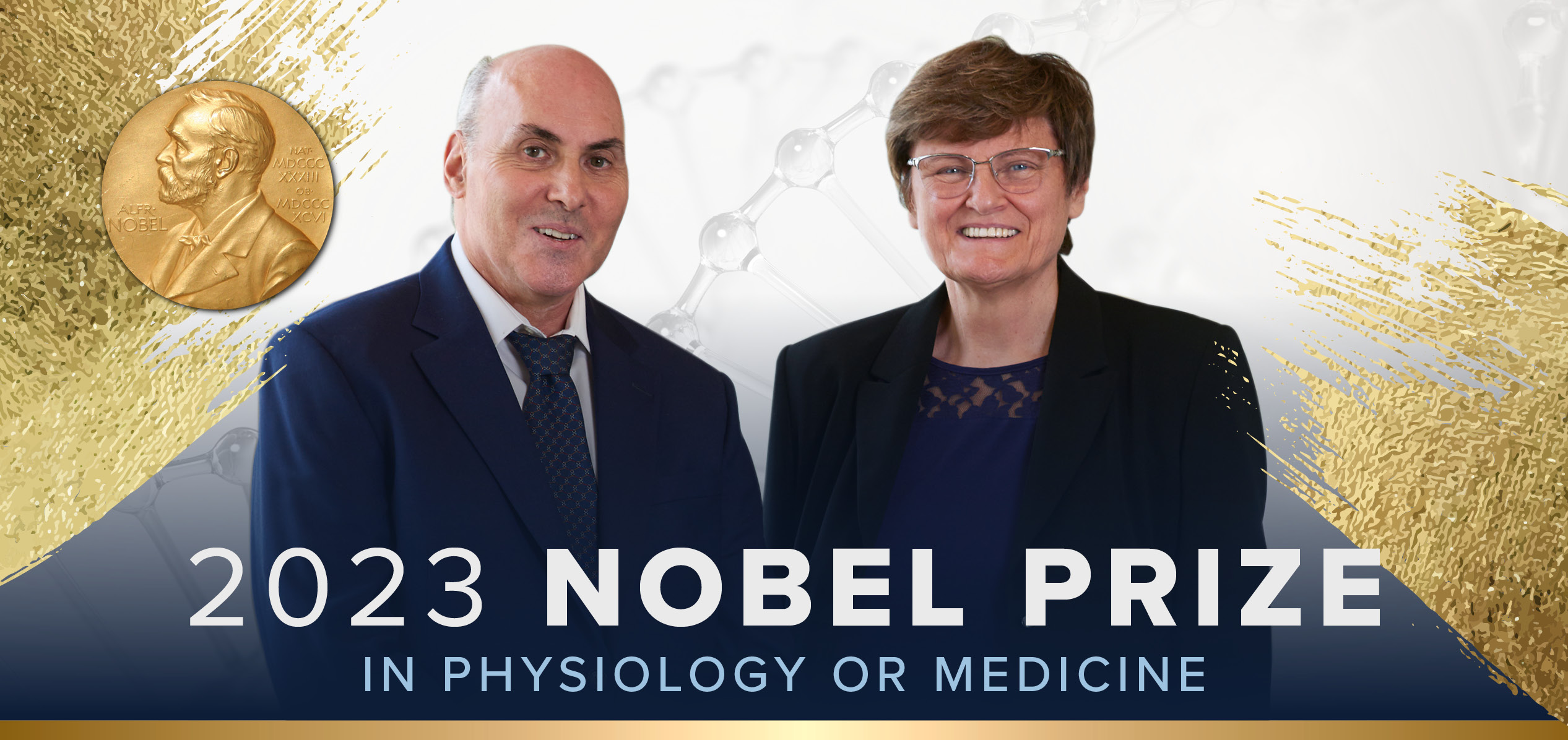 doctors Katalin Kariko and Drew Weissman - nobel prize winners