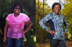 Erika, before and after bariatric surgery