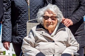 Mildred Martinez 96 year old penn medicine patient sitting in chair