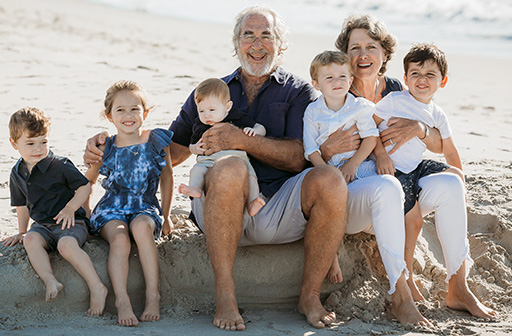 Kim Vernick's family at the beach