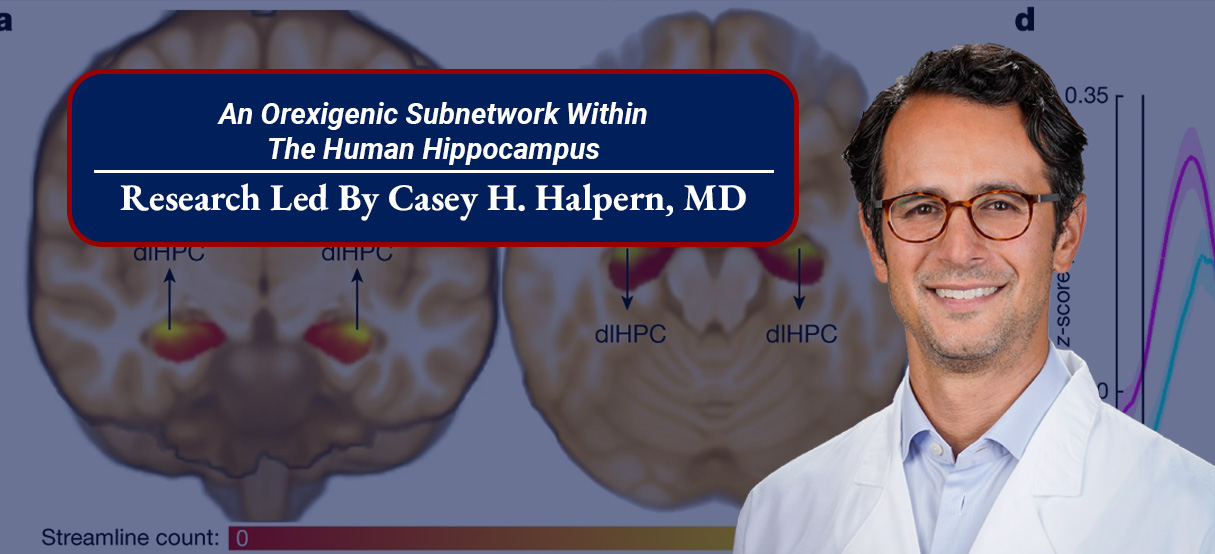 Casey Halpern, MD had a research paper published called "An Orexigenic Subnetwork Within The Human Hippocampus".