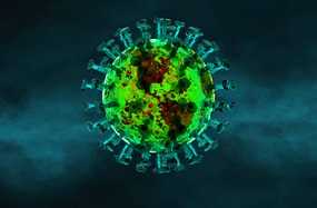 The world depicted as a coronavirus