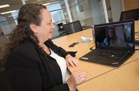 Dr. Dina Jacobs and her colleagues seamlessly transitioned to a virtual MS platform. 