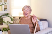 Senior Woman Smiling Video Call