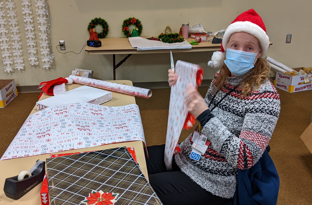 Industrious and talented wrappers helped out their fellow staff members during It’s A Wrap!, a holiday-themed celebration held December 15, 2021 at Princeton House Behavioral Health.