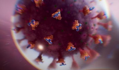 Una ilustración animada en 3D de ARNm